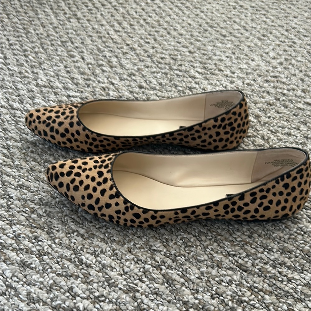 Nine West Leopard Print Flats in Brown and Black - Picture 3 of 5